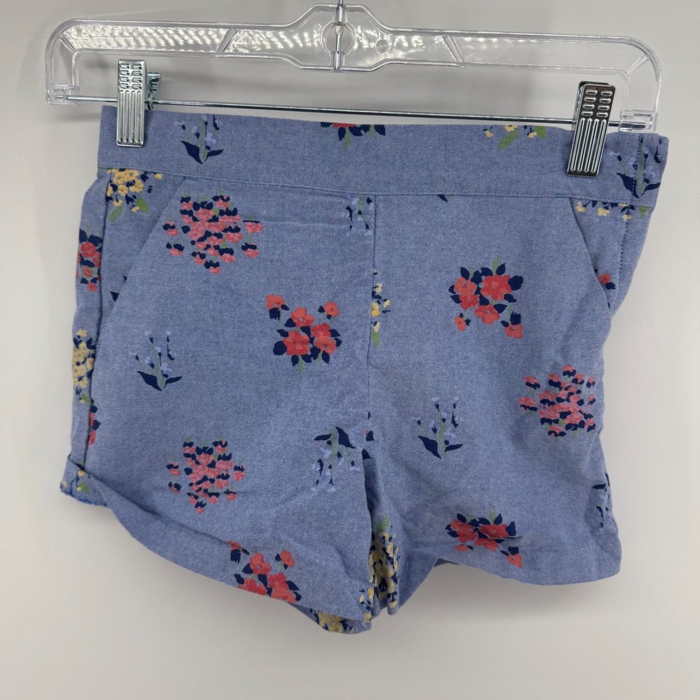 Janie and Jack Kids Floral Print Blue‎ Cotton Shorts Size 10